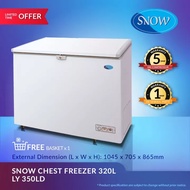 SNOW LY350LD Chest Freezer Top Opening 350 Liter Deep Freezer Peti Sejuk Beku untuk Simpanan Stock Frozen Ikan Ayam Dagi