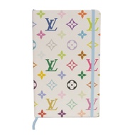 LOUIS VUITTONLV x TM MM Jane 筆記本，由村上隆設計，飾有 LV 標誌和花卉圖案。全新未使用。 Monogram顏色織物愛斯咳朗/Bron筆記本。 GI1301