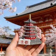 Tokyo Asakusa Temple 3D Fridge Magnet Resin Painted Kyoto Cultural Souvenir Magnetic Refrigerator St