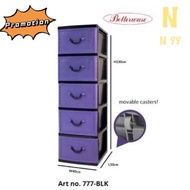 Betterware Drawer Cabinet with roller/wheel / Storage Cabinets / 5 tingkat laci / kabinet besar / laci baju / plastik