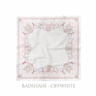 HIJANAH PRINTED TUDUNG RAYA 2026 BADSHAHI OFF WHITE SATIN MATTE NEW