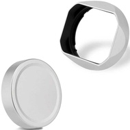 Haoge Metal Sqre Lens Hood for Fujifilm GFX100RF gfx 100rf Camera Accessories Sier LH-GFXRF-IIS+Cap-