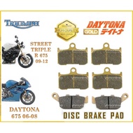 Triumph Disc Brake Pads Street Triple R 675(2009-2012) Daytona 675(2006-2008) Gold