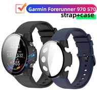 Garmin Forerunner 970 570 strap Silicone strap Sports wristband Garmin Forerunner 970 570 case Scree