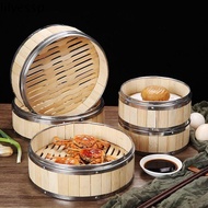 LILYES Bamboo Steamer Chinese Bamboo Lid Dim Sum Bao Buns Steam Basket For Cooking Food Steamer