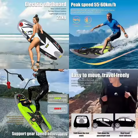 Havospark Electric Surfboard EPP Material 12KW Motor 4.4KWH 48V Battery 55km/h Cruising Speed Lakes 