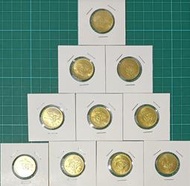 TB126 民國61年蘭花5角銅幣10枚 全新未使用 品像如圖 蘭花伍角 蘭花五角 此標為整袋拆出 要求絕品完美者請勿下