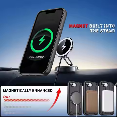 C1FD Full Body Rugged Case with Builtin Rotate Kickstand Rings Holder For Phone 16E