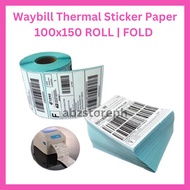 A6 Waybill Sticker | Thermal Sticker Paper 100x150 (500sheets) ROLL | FOLD