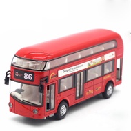 Diecast Metal London Double Decker Bus Model Toy Car for Boys Toys Gifts Collection Souvenir Display Ornaments
