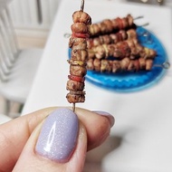 Realistic miniature kebab - Barbecue - Mini kebab - Kebab for dolls - diorama