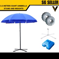 [SG SELLER] UPF Cover Giant Umbrella Heavy Duty Holder Adjustable Sturdy Stand Base Pole Sand Water 