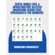 Useful bundle civil & infrastructure selected engineering design excel spreadsheets for engineers