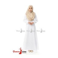 Jubah Muslimah wear Fashion jubah Nursing plain poket plus size 5xl