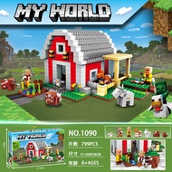 Tương thích LEGO gạch 21187 Minecraft My World Red kho đồ chơi đố quà tặng