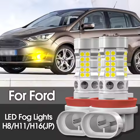 2pcs LED Fog Light Blub H11 H8 Lamp For Ford Mondeo MK4 MK5 C-Max Transit Connect Flex Fusion Focus 