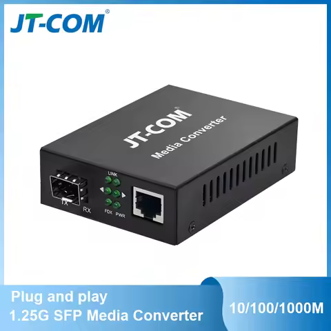 1.25G LC SFP to RJ45 Fiber Optic Media Converter 1000Mbps SFP Fiber Switch with SFP Module Compatibl