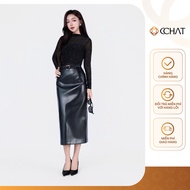 Wander Straight Skirt CCHAT Luxurious High Quality Leather 25CDA2003ST