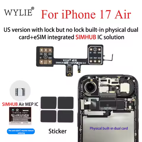 WYLIE For iPhone 17 Air Version eSIM Conversion To MEP Single SIM Card Integration Solution Super Sn