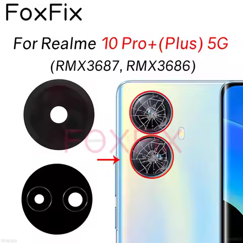 Rear Back Camera Glass Lens Replacement For Realme 10 Pro+ Plus 5G RMX3686 RMX3687 Main Camera Cover