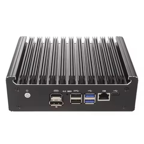 Intel N100 Fanless Mini PC 6x2.5G LAN Solid Fanless Mini PC Firewall Intel N100 Pentium Gold 8505 75