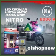 Autovision RZ1 Nitro H6 Lampu Led Depan Motor Honda Beat F1 dll Cahaya