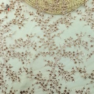 Cheongsam Full Fabric Embroidery Embroidery Fabric Mesh Branch Mesh Sequin Fabric Sequin Embroidery 