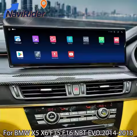 14.9" Android Auto Carplay For BMW X5 X6 F15 F16 NBT EVO 2014-2018 Multimedia Video Player 4G WiFi S