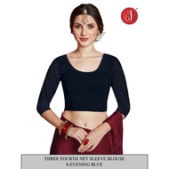 readystock Shimmer readymade saree blouse 3 fourth sleeve size 2XL/4XL Plus size blouse