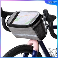 [dolity] Bike Handlebar Bag Handle Pack Reflective Stripe 6L Bike Frame Bag Basket Front Bag Insulated Bag