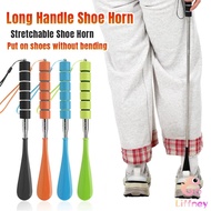 28cm-72cm Telescopic Stainless Steel Shoe Horn Adjustable Long Handle Shoe Spoon Shoe Wearing Tool