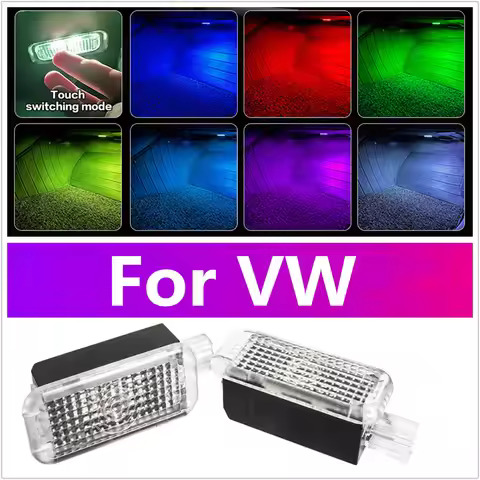 LED Car Interior Footwell Light Bulbs Atmosphere Lamp Accessories For VW Touareg 7L 7P CR Bora Passa