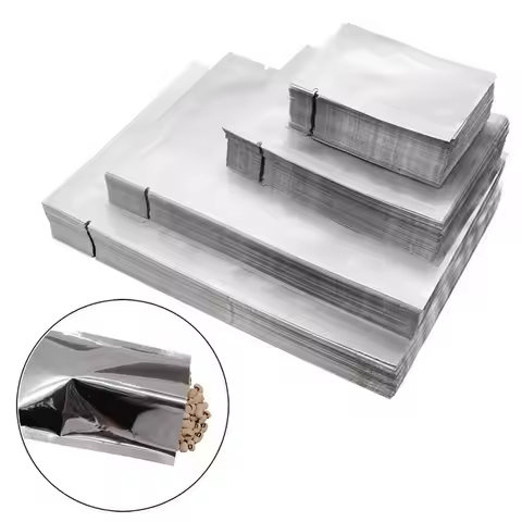 100PCS Waterproof Saran Wrap Kitchen Supplies Heat Seal Bag Vacuum Sealer Aluminium Foil Bags Storag
