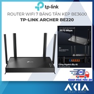 TP-Link Archer BE220 7 wifi Router, BE3600 dual band, 3570Mbps speed, 5 Gigabit Ports