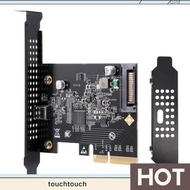 USB 3.2 PCI Express Expansion Card PCI-E 4X to USB3.2 Gen2 X2 Type-C 20Gbps  Powered ASMedia ASM3242