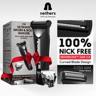 Nethers Undercut Groin & Body Shaver | Beard Hair Trimmer for Mens Private Manscaping & Shaving Body