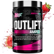 OUTLIFT Amped Max Dosed HIGH STIM Pre Workout Powder 6G Citrulline, 3.2G Beta Alanine, Alpha GPC, Co