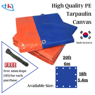 LKY Premium Korea Canvas Canopy 6ft 8ft 9ft 10ft 12ft Kaki Blue Orange Kanvas Khemah Pasar Kolam Ika