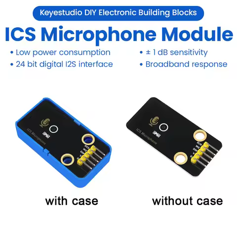 KEYESTUDIO ICS Microphone Module I2S Digital Interface 24 bit I2S Date Format Compatible with Arduin