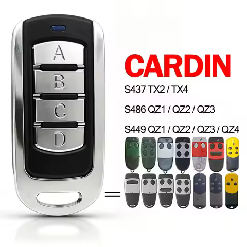 For CARDIN S449 QZ1 QZ2 QZ3 QZ4 S486 QZ1 QZ2 QZ3 S437 TX2 TX4 Garage Door Opener / Gate Remote Contr