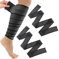 Elastic Calf Compression Bandage Leg Compression Sleeve for Men and Women, Compression Wraps Lower L