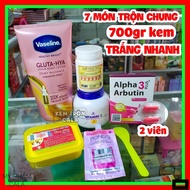 Combo Vaseline 10X + 3C3 Abutine body lotion for whole body skin whitening set of 7 CALA COSMETICSPi