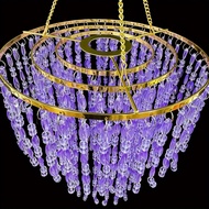 [Bohemian Home Decor] Vectolum Purple Beaded Pendant, Vintage Art Deco Style Hanging Ornament, Bohem