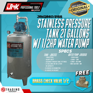JR Kawasaki 21GALLONS STAINLESS WATER TANK w/ JRKQB60CU 100% COPPER or  JRKQB60 ALUMINUM WATER PUMP 