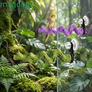 MXGOODS Bird Standing Perch, Wear-resistant Suction Cup/Screw Fixation Paw Grinding Stick, Easy Inst