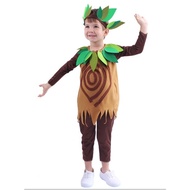 Flannel Tree Costume for Children and Adults Carnival Tree Costume Kids Adult Flora Leaf Clothes Fau