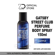 GATSBY Street Club Perfume Body Spray Magnificent/Dapper/Composure/Alive (150ml)