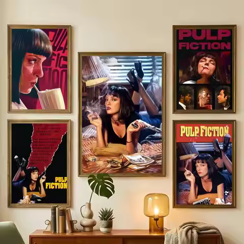 Movies Pulp Fiction Poster For Bedroom Gamer Room Decor Restaurant Wall Trendy Aesthetic Gift