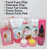 Fair And Lovely 1 Paket Lengkap Glowing Asli 5 In 1 Fair And Lovely - Cream Siang Malam - Pelembab -