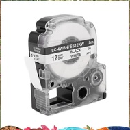 5 Pack Replace -4WBN LC-4WBN9(SS12KW) Label Tapes for  LabelWorks LW300 LW400 LW500 LW700 Black On W
